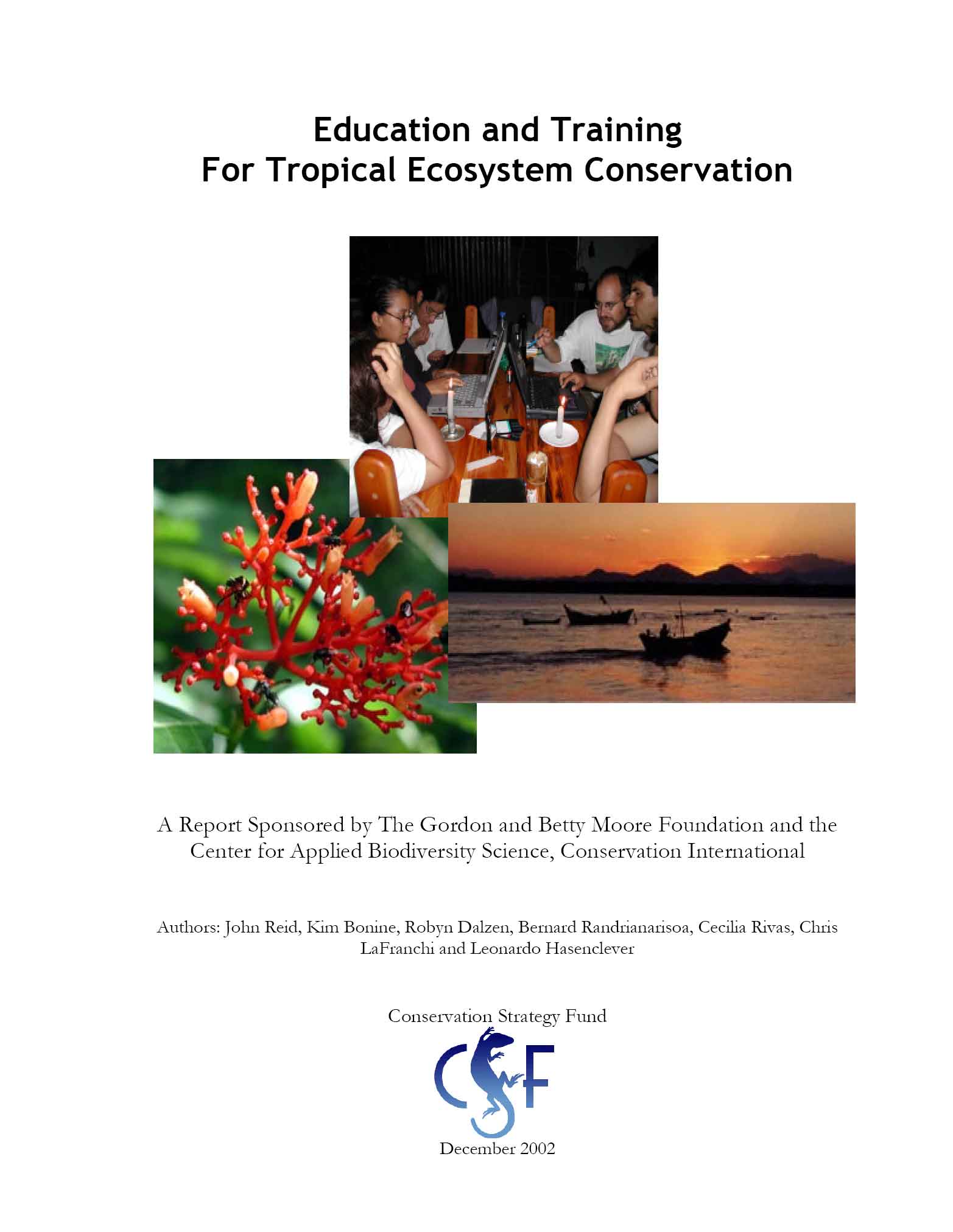 Education and Training For Tropical Ecosystem Conservation report cover