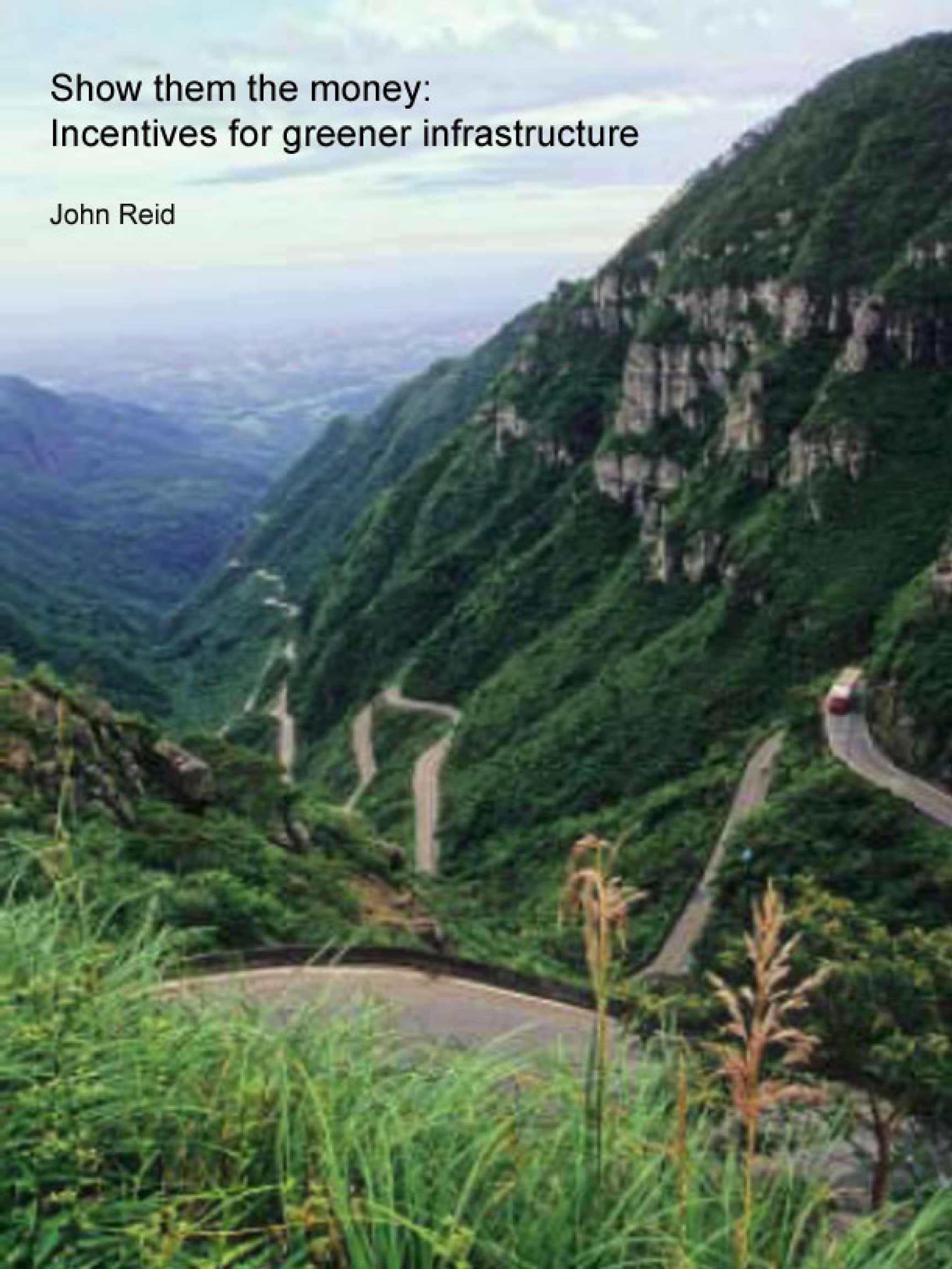 Front cover of report showing a road cutting across a steep mountainside.
